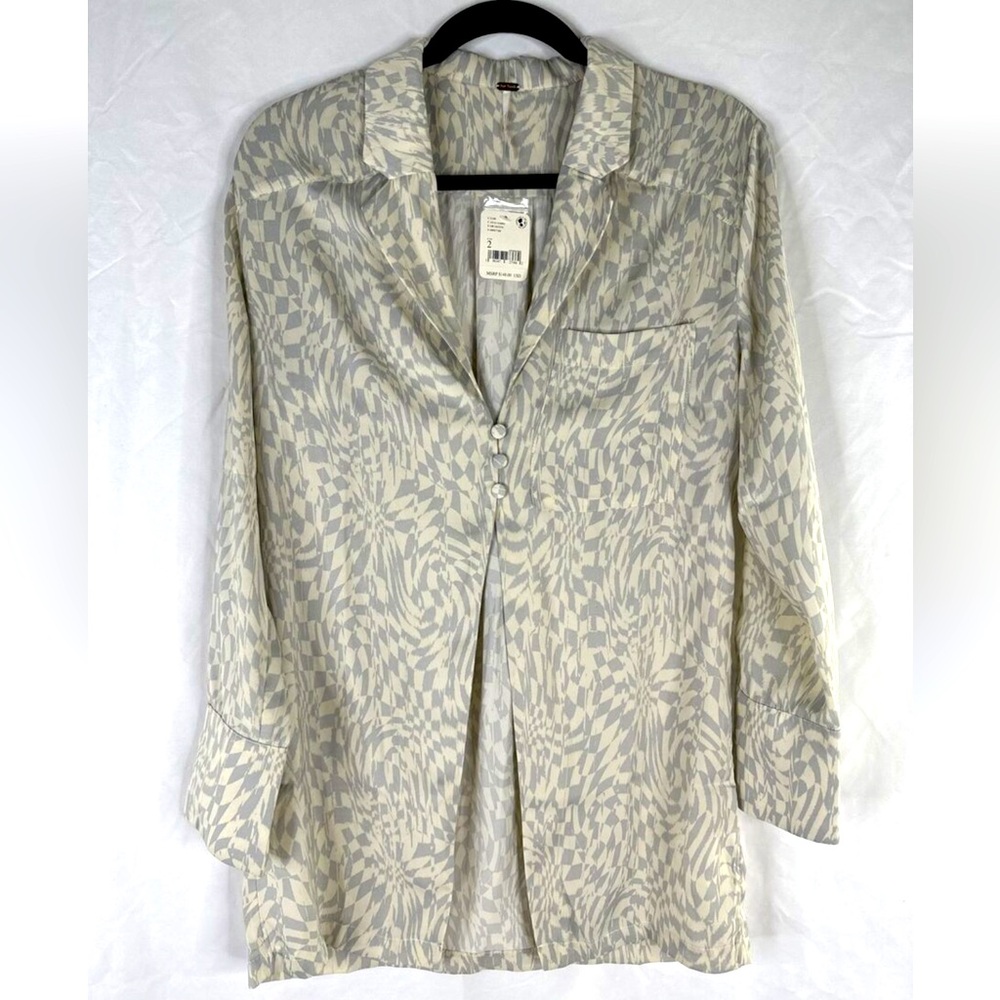 Free people Geometric Business top jacket only size 4 NWOT